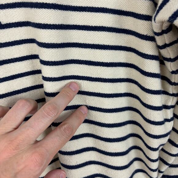 J.Crew Factory Striped raglan crewneck sweatshirt BS219 Nautical Preppy - Picture 6 of 9